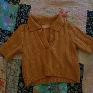 orange fall type of cropped sweater top! size xs fits like a small though.